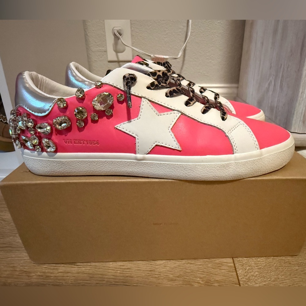 Vintage Havana Pink Sneakers with gems! Basically new!